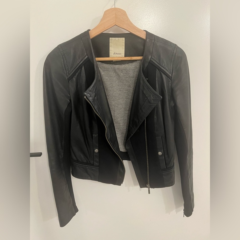 Elevenses Black Leather Jacket